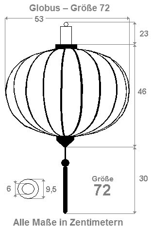 Koperen lampion globe 72