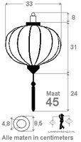 Koperen lampion globe 45