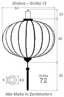 Koperen lampion globe 72