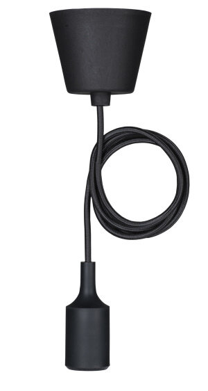 Zwarte pendule voor lampion binnen