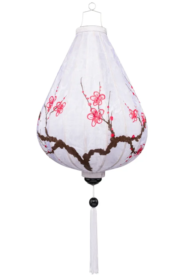 Zijden lampion met kersenbloem motief druppel