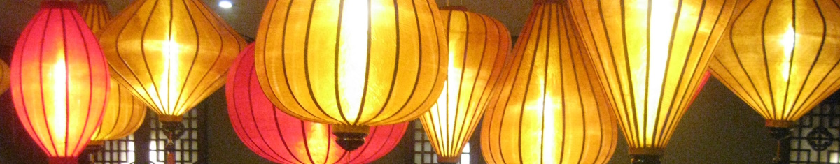Koperen Vietnamese lampionnen als hanglamp