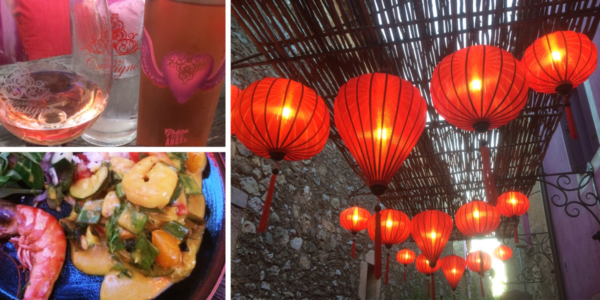 Rode lampionnen in een Aziatisch restaurant als hanglamp