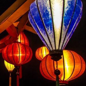 Oosterse lampionnen als hanglamp