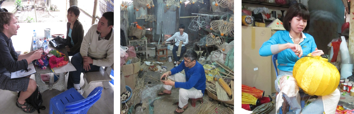 Werkplaats Lampionsenzo in Vietnam