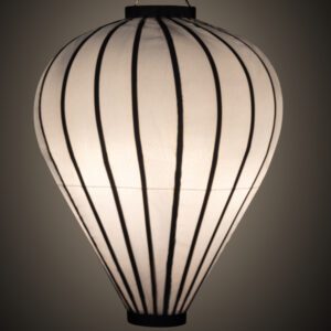 Zilveren tuinlampion ballon