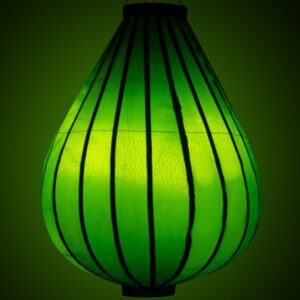Groene tuinlampion druppel