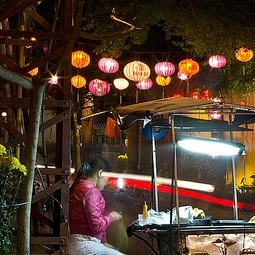Traditionele handgemaakte Vietnamese lamp Hanoi